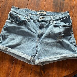 Levi's Light Blue Jean Shorts